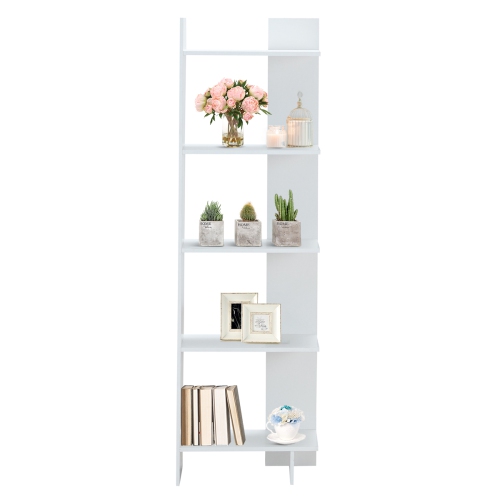 TOPBUY  5-Tier Modern Bookcase Standing Storage Shelf Room Divider Display Rack