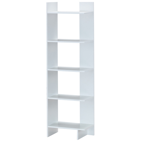 Topbuy Set of 2 5-Tier Modern Bookcase Standing Storage Shelf Room Divider Display Rack
