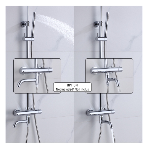 Akuaplus® Elite 3 Shower Faucet with Sliding Rail - chrome