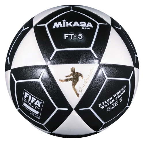 Mikasa Ballon de Soccer Goal Master - FT-5 Ballon de Footvolley Officiel de FIFA et NFA, Taille 5, Blanc/Noir