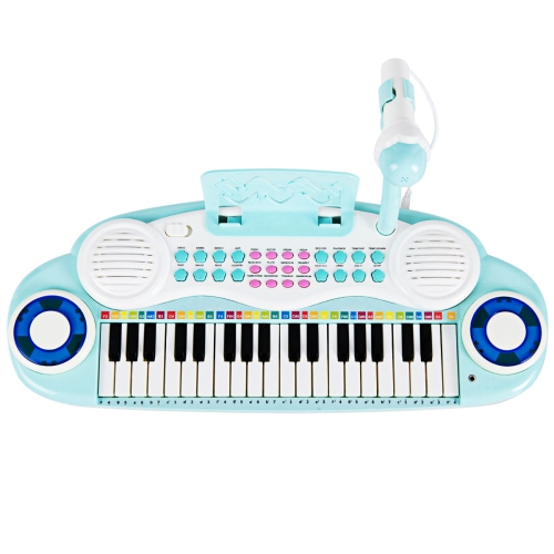 Topbuy 37 Keys Electronic Musical Instrument Kids Piano Keyboard Toy with Microphone