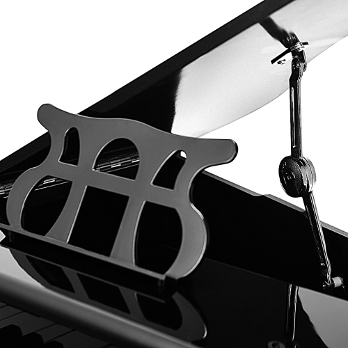 Mini instrument de musique à 30 touches Grand Piano pour tout-petits avec banc en bois noir/rose