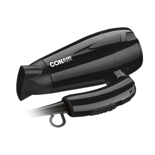 Conair - Compact Hair Dryer with Folding Handle, 1875 Watt Motor, Black, 5549NC