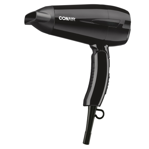 Conair - Compact Hair Dryer with Folding Handle, 1875 Watt Motor, Black, 5549NC