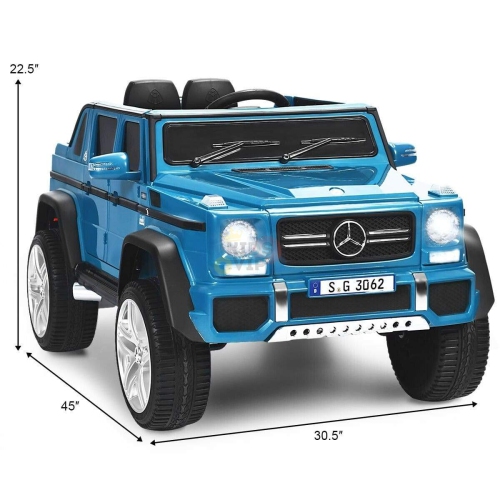 KidsVIP Kids Ride on Mercedes Benz Maybach G650 12&nbsp;V électrique 4x4 à TI alimenté par batterie&nbsp;: Roues en caoutchouc, 1 siège en cuir,