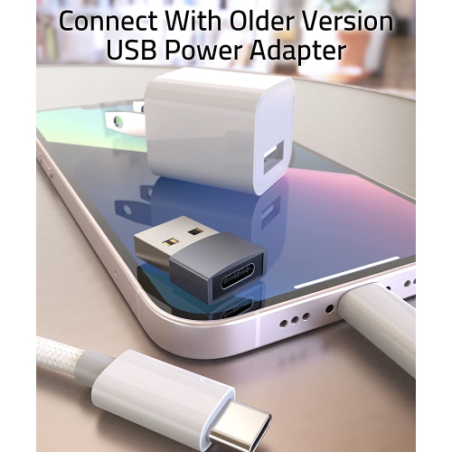 Adaptateurs USB C femelle vers USB mâle - Convertisseurs de type C vers USB A compatibles avec iPhone iPad Samsung
