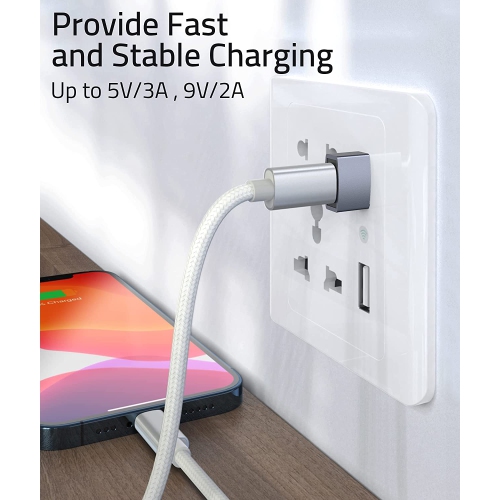 Adaptateurs USB C femelle vers USB mâle - Convertisseurs de type C vers USB A compatibles avec iPhone iPad Samsung