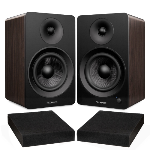 FLUANCE  Ai61 Powered 2.0 Stereo Bookshelf Speakers With 6.5" Drivers, 90W Amplifier And High Density Foam Isolation Pads