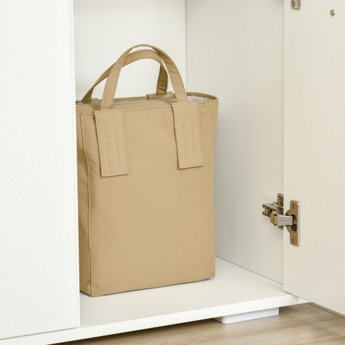 HOMCOM Storage Cabinet with 2 Drawers and 2 Cabinet Free Standing, Kitchen Cabinet Sideboard Buffet Table for Living Room, White