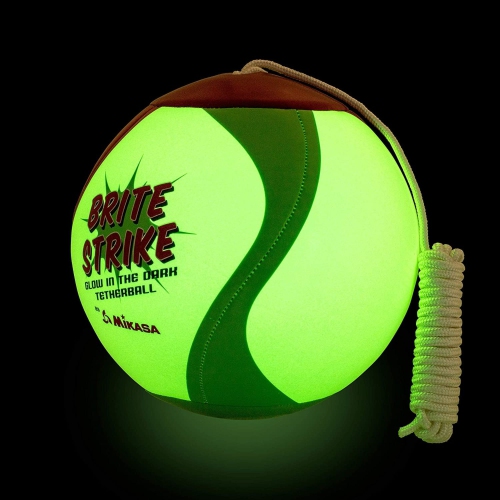 Mikasa T8000G Brite Strike Tetherball - Glow-in-the-Dark Outdoor Ball, Official Size