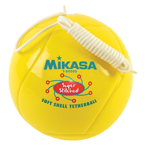 MIKASA  T8000S Super Stitched Tetherball - Soft-Shell Ball, Official Size In Yellow