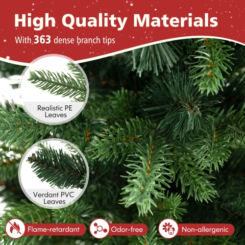 Topbuy 3 FT Pre-lit Artificial Entrance Christmas Tree Small Tabletop Xmas Fir Tree Warm White LED Lights Seasonal Decoration Tree