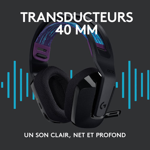 Casque de jeu sans fil G535 LIGHTSPEED de Logitech - Noir