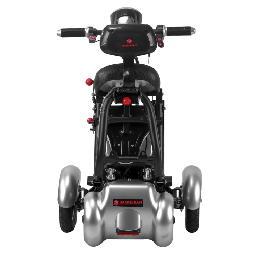 Lightweight Heavy Duty Medical Scooter, 4 Wheel 265 lb Weight Capacity, Lithium Battery Up to 12 Miles - Silver Color