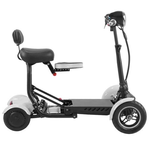Portable Foldable Heavy-Duty Electric Scooter, Motorized Lightweight 63 lb Weight, Up to 12 Miles - White Color