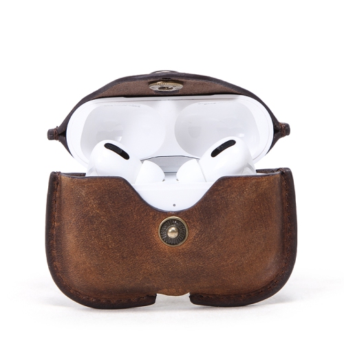 Apple Airpod Pro Case Cover - Cowhide Leather / Blue