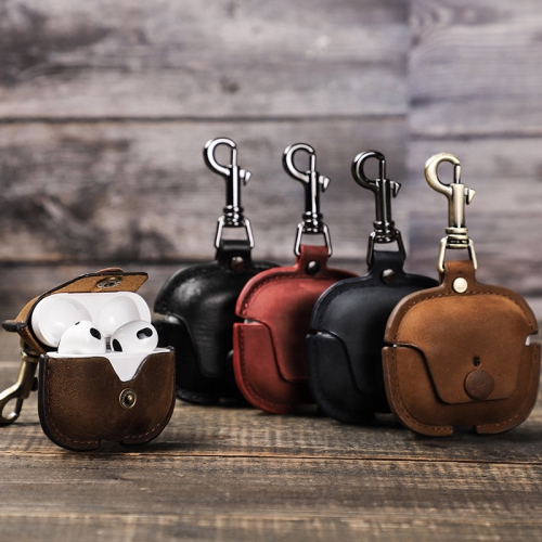 Apple Airpod 3 Case Cover - Crazy Horse Leather / Coffee