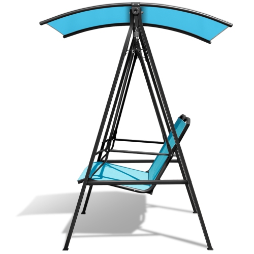 Topbuy Outdoor Patio Swing Loveseat Hammock Hanging Chair Turquoise/Beige