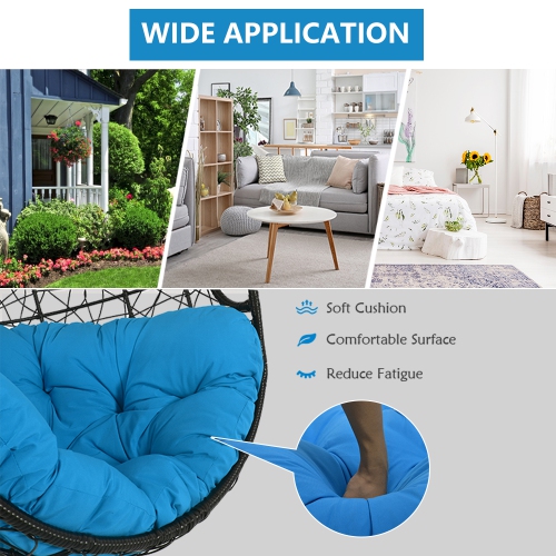 Topbuy Hammock Chair Cushioned Hammock Swing Hanging Egg Chair Indoor Outdoor