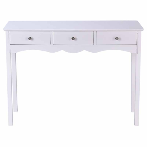 TOPBUY  3 Drawers Console Table Hall Table Side Table Desk Accent Table Entryway In Black