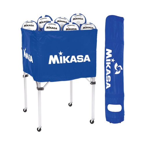 MIKASA  Bcspsh Portable Ball Cart - Collapsible Volleyball Basket With Nylon Carry Bag, Royal In Blue