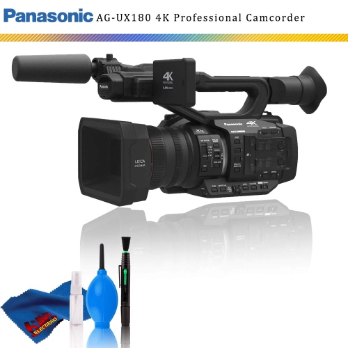 PANASONIC  Ag-Ux180 4K Premium Professional Camcorder + Cleaning Kit