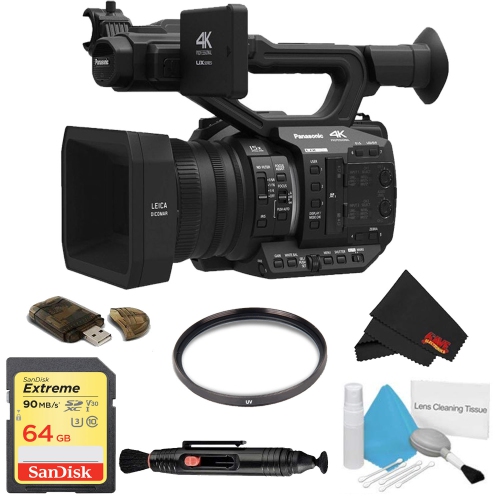 Panasonic AG-UX90 4K/HD Professional Camcorder Bronze Bundle with Starter Accessories