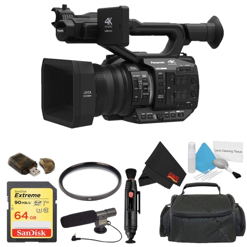Panasonic AG-UX90 4K/HD Professional Camcorder Silver Bundle with Standard Accessories