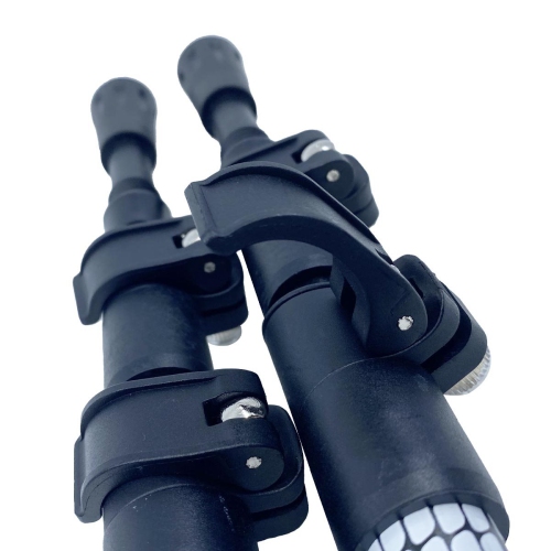 SNOWTREK Collapsible Trekking Hiking Poles - Pair of Adjustable Aluminum Walking Sticks