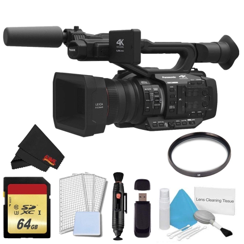 Panasonic AG-UX180 4K Premium Professional Camcorder with 64GB Memory Card, UV Filter, and Standard Accessories