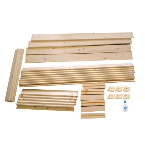 Topbuy Raised Garden Bed Planter Wooden Elevated Vegetable Flower Rectangular Kit Box