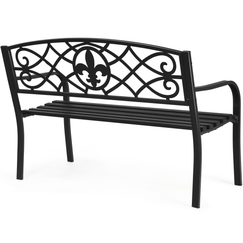 Patiojoy Causeuse causeuse en métal, banc de jardin, siège robuste