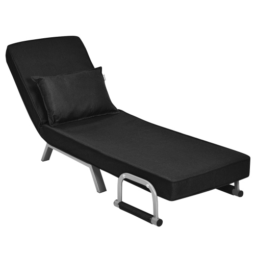 Canapé-lit pliant à accoudoirs de TopBuy, fauteuil inclinable, 5 positions, entièrement rembourré