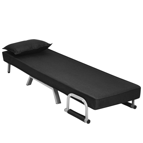 Canapé-lit pliant à accoudoirs de TopBuy, fauteuil inclinable, 5 positions, entièrement rembourré