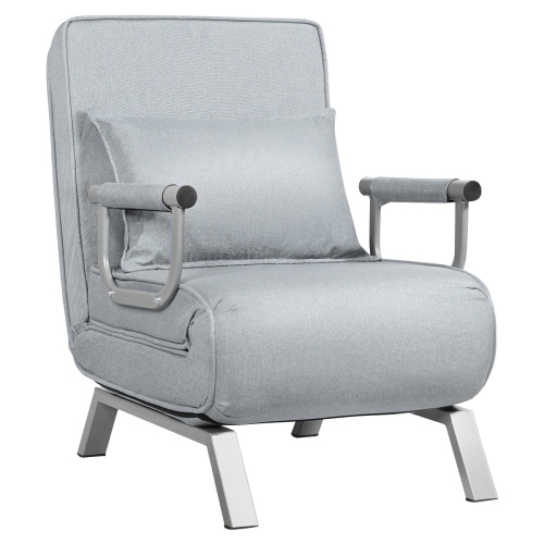 Topbuy Sofa Bed Folding Arm Chair Sleeper 5 Position Recliner Full Padded Lounger Couch