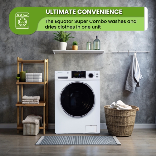 Equator All-In-One CONVERTIBLE Washer-Dryer 18lb/1.9cf SANITIZE ALLERGEN PET Cycle 1400RPM