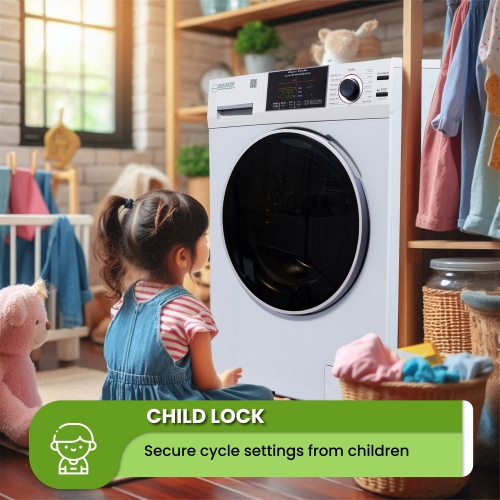 Equator All-In-One CONVERTIBLE Washer-Dryer 18lb/1.9cf SANITIZE ALLERGEN PET Cycle 1400RPM