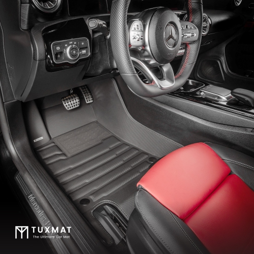 TuxMat - For Mercedes-Benz CLA 2021-2025 Models - Custom Car Mats - Maximum Coverage, All Weather, Laser Measured - This Full Set Includes 1st and