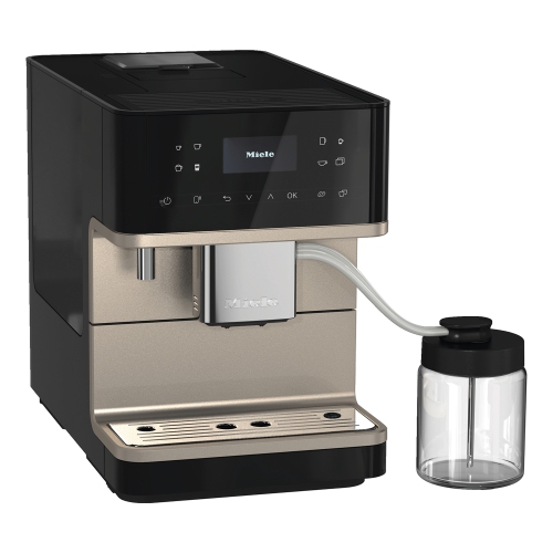Machine à café de comptoir CM 6360 Milk Perfection de Miele - Noir obsidienne avec fini métallique en acier propre - Garantie de 2 ans