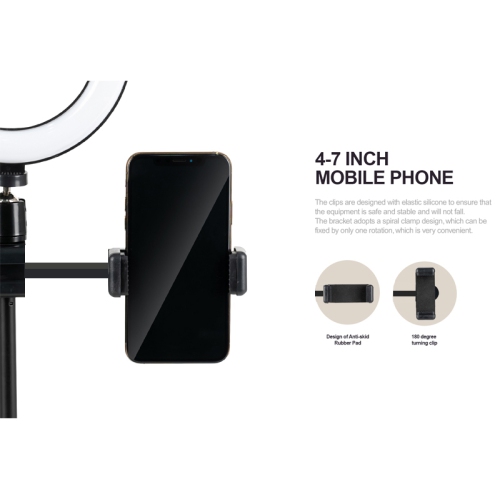 HAVIT ST7021 6 inch Ring LED Light with Desktop Bracket Phone Holder