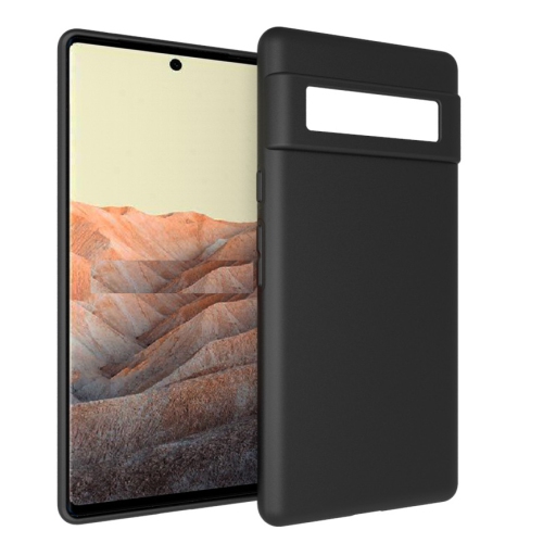 TopSave Slim, Matte Black Thin Soft Gel Rubber Jelly TPU Cases For Google Pixel 6 Pro 6.71"
