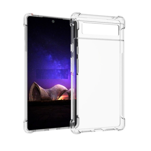 Étui TPU TopSave Extra Corner Bumper Soft Gel Rubber Jelly pour Google Pixel 6 Pro 6.71 ", transparent