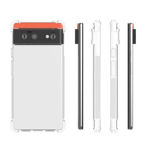 TopSave Extra Corner Bumper Soft Gel Rubber Jelly TPU Case For Google Pixel 6 Pro 6.71", Clear