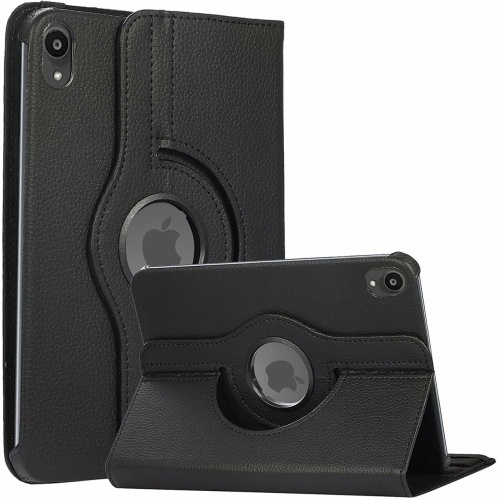CC  Topsave 360 Rotating Pu Leather Tablet Case Cover for Apple Ipad Mini 6 In Black