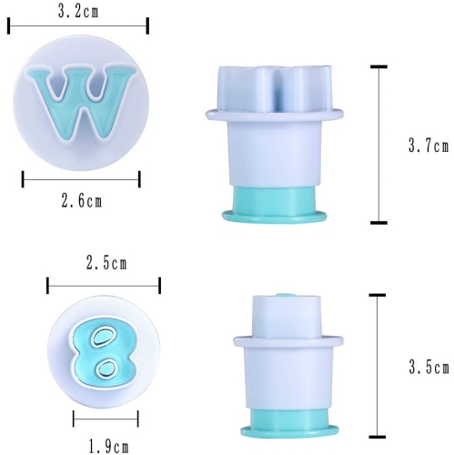 Fondant Alphabet/Letter Cutters and Number set,Cake Biscuit Mold,Cake Decorating Tools, Cookie Stamp Impress,Embosser Cutter,DIY Sugar Cookies