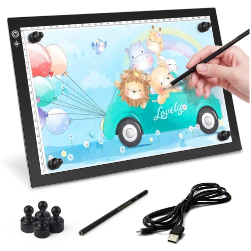 NIERBO A4 Tablette Lumineuse LED Tableau Lumineux pour Dessin, Tablette  Lumineuse LED pour Dessiner Croquis, Artistes, Dessiner, Animation