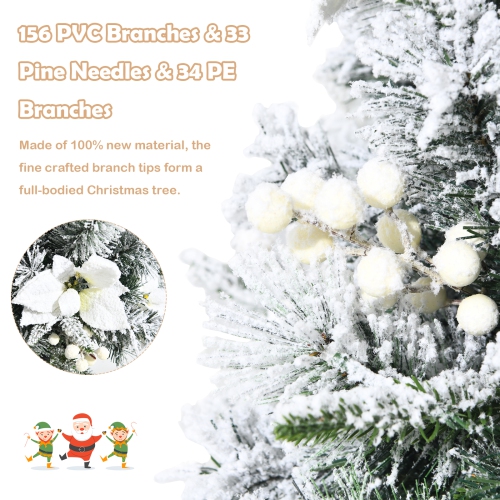 TopBuy – Arbre de Noël artificiel illuminé de 4 pi avec 100 lumières à DEL blanc chaud