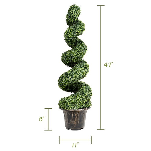 TopBuy – décoration pour la maison en buis de 4 pi, arbre en spirale artificiel vert