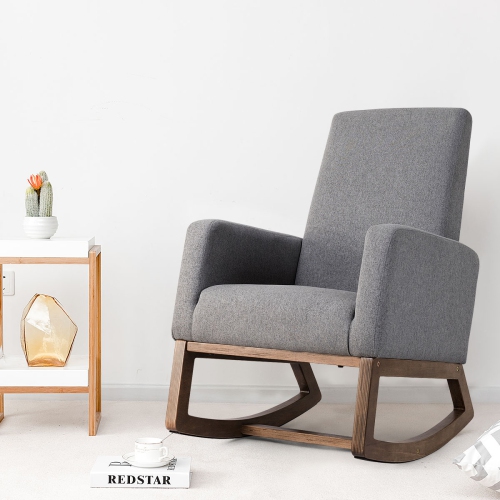 Fauteuil berçant confortable et moderne à dossier haut de TopBuy