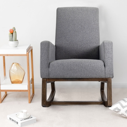 Fauteuil berçant confortable et moderne à dossier haut de TopBuy